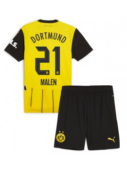 Borussia Dortmund Donyell Malen #21 Heimtrikotsatz für Kinder 2024-25 Kurzarm (+ Kurze Hosen)